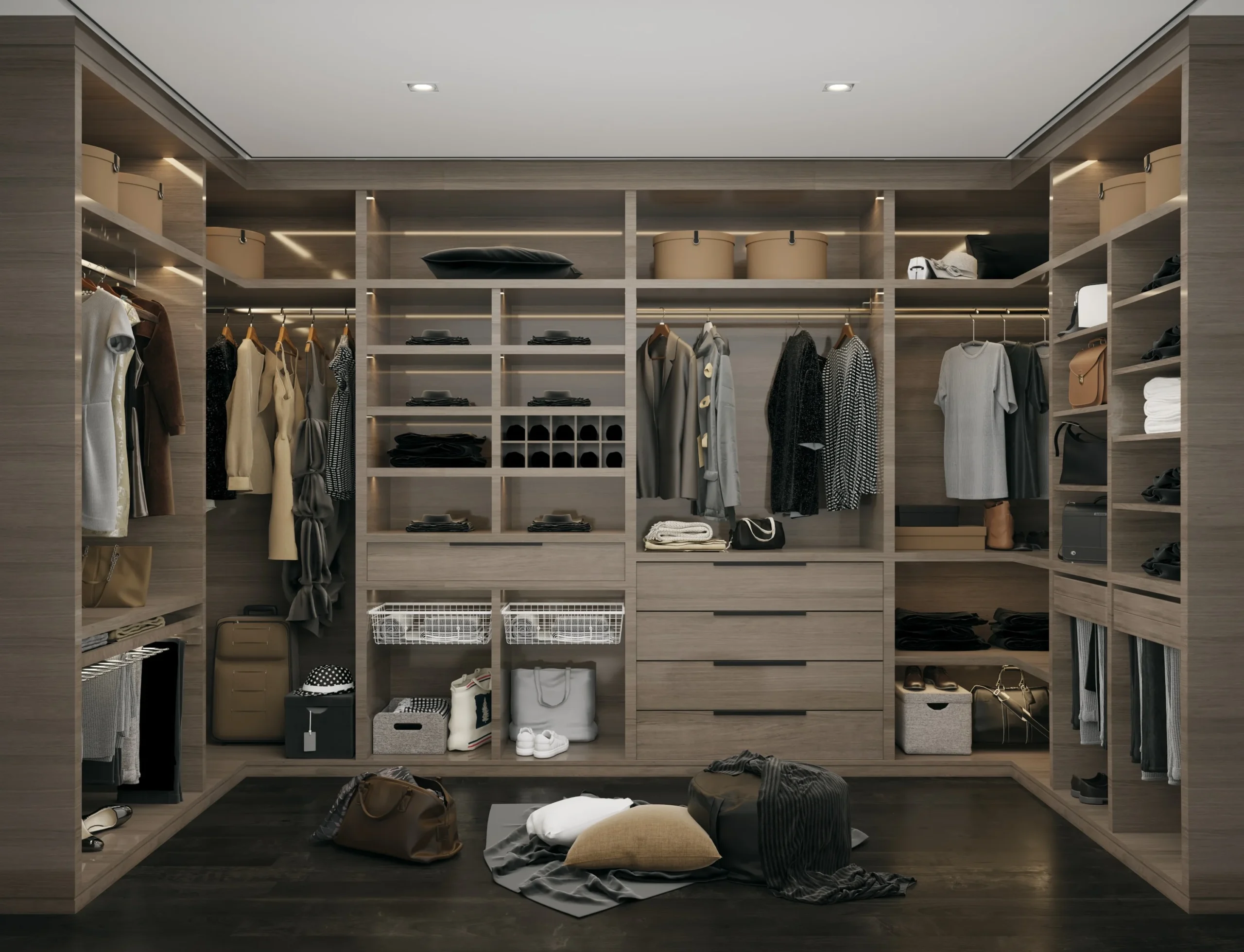 desain walk-in closet mewah